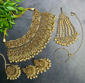 Champagne Gold Bridal Choker Set