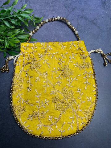 Image of Yellow Potli Bag