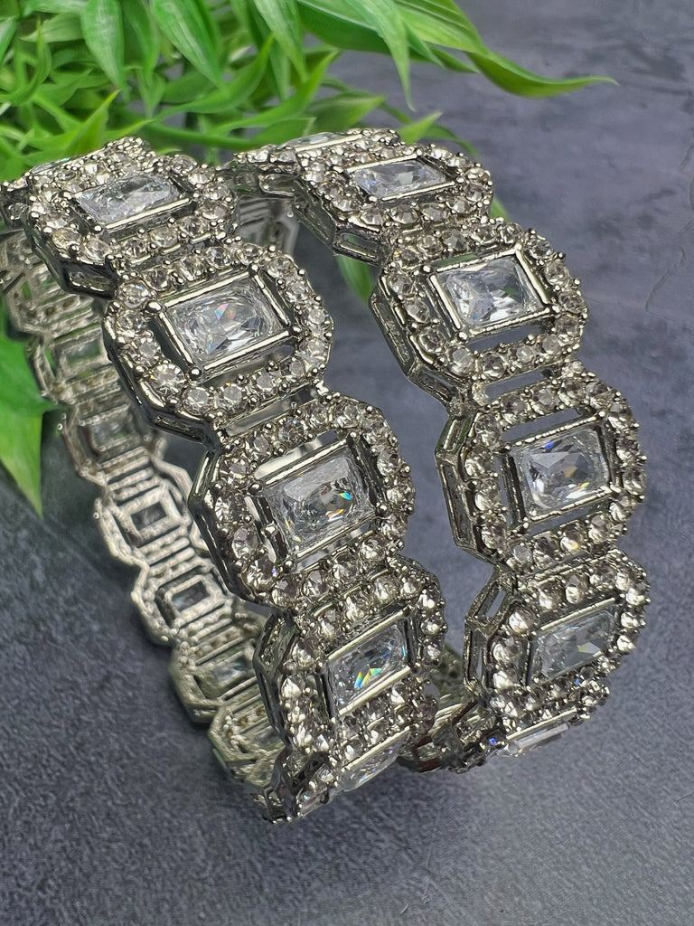 American Diamond Bangle Set