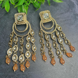 Long Kundan Earrings