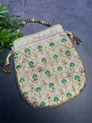 Image of Green Potli Bag