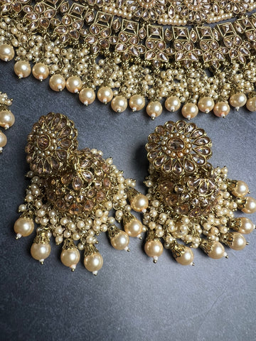 Image of Champagne Gold Bridal Choker Set