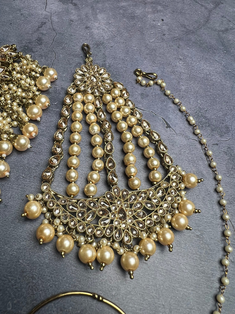 Champagne Gold Bridal Choker Set