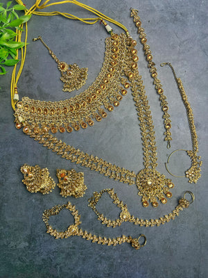 Champagne Gold Polki Bridal Set