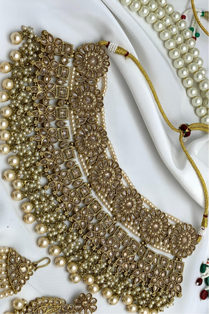 Champagne Gold Bridal Choker Set