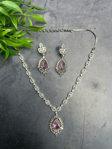 Image of Baby Pink American Diamond Set