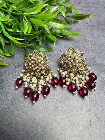 Image of Polki Star Studs- Various Colours