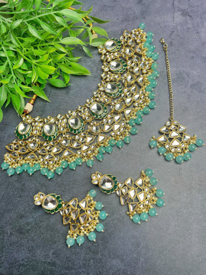 Oversized Kundan Choker Set - 2 Colours