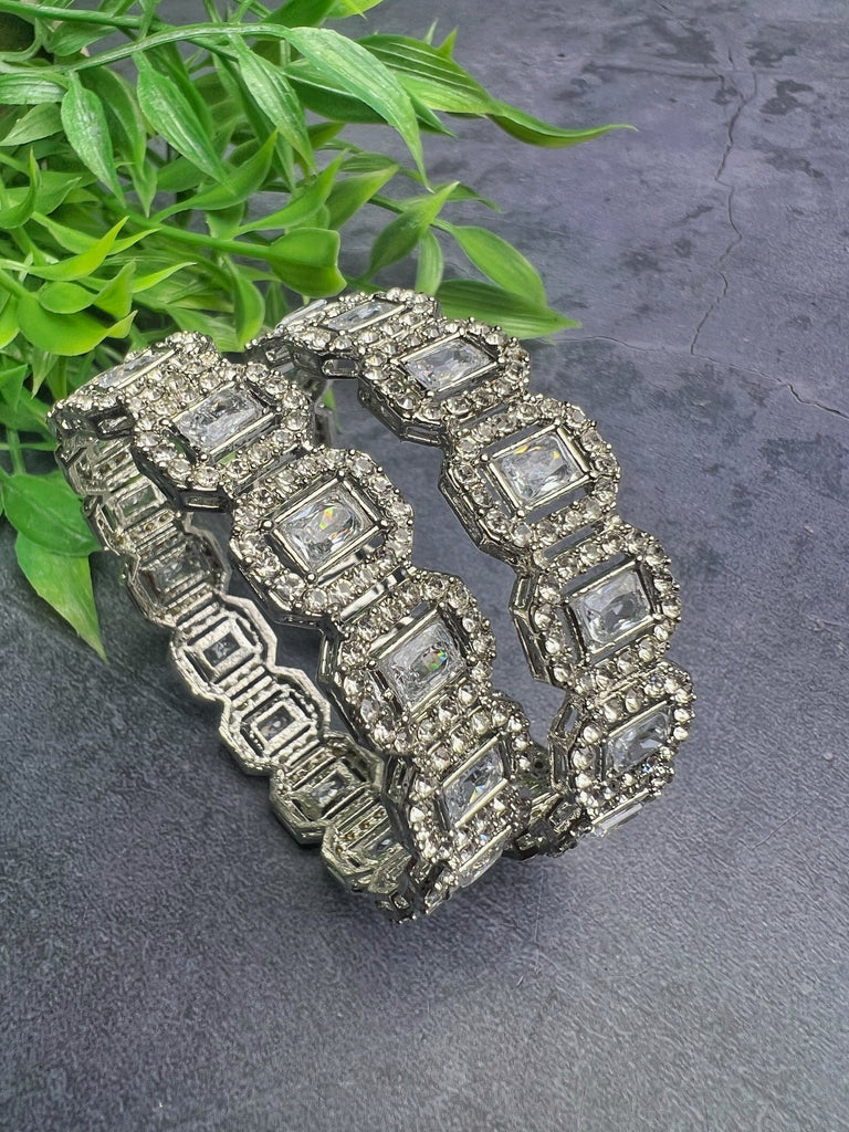 American Diamond Bangle Set