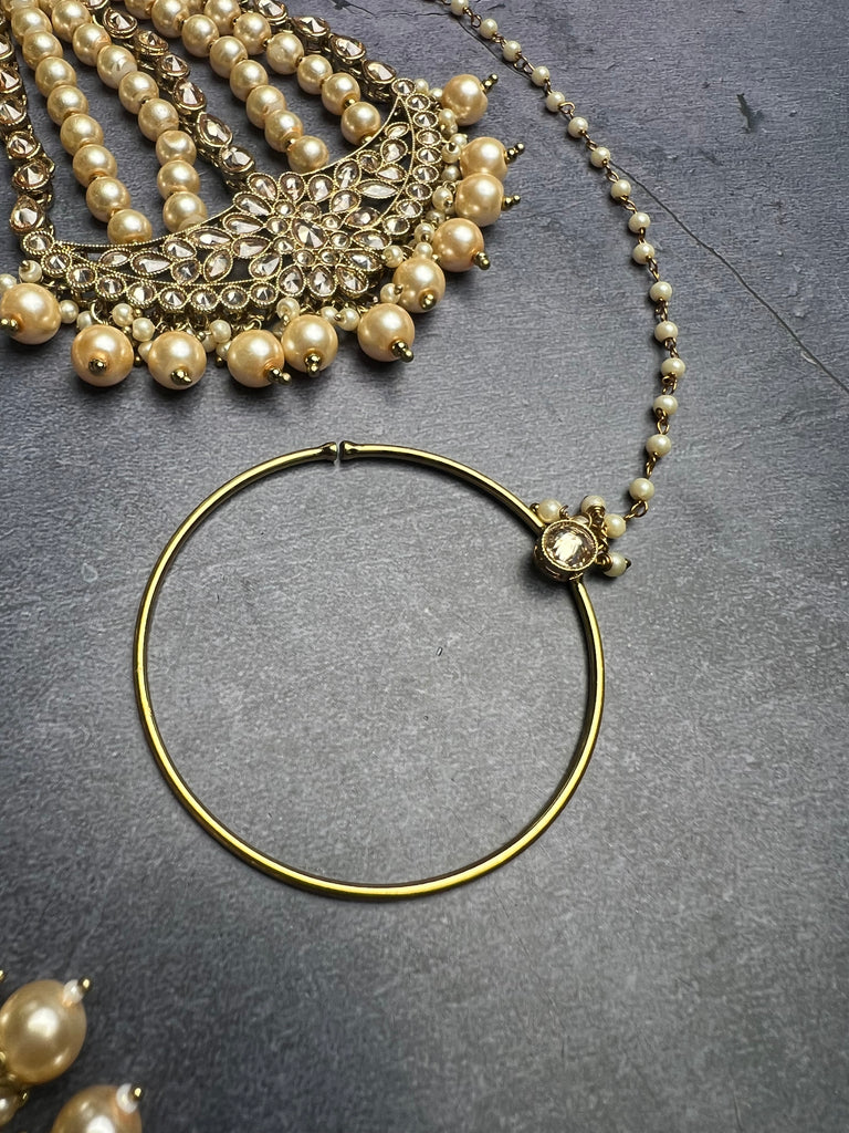 Champagne Gold Bridal Choker Set