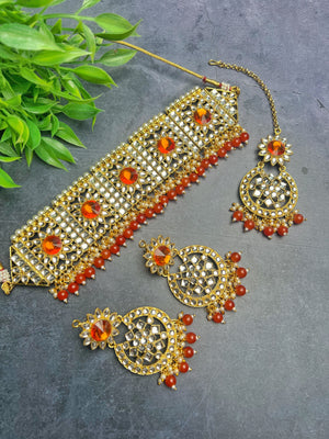Kundan Choker Set - 2 Colours