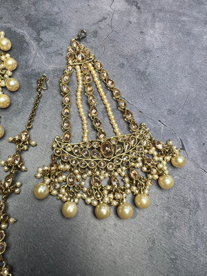 Champagne Gold Bridal Choker Set