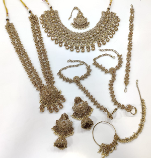 Champagne Gold Polki Bridal Set