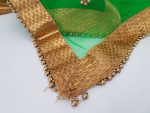 Green Net Dupatta - Clearance