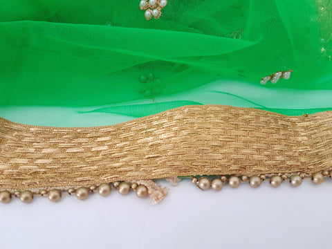 Image of Green Net Dupatta - Clearance