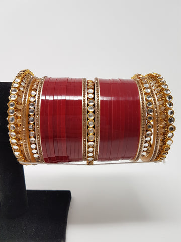 Image of Maroon Bridal Chura