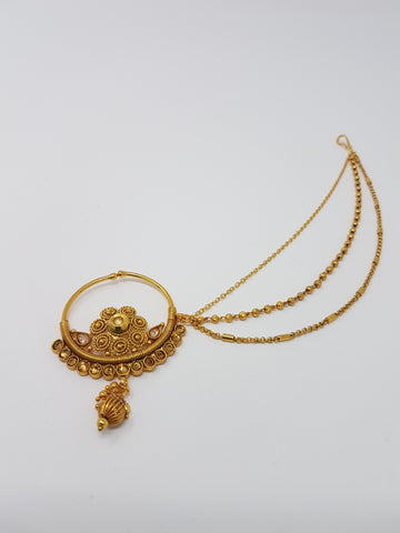 Image of Floral 3 Layered Chain Polki Nath