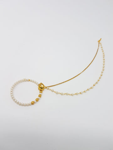 Image of Large Double Chained Pearl Nath