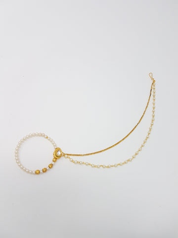 Image of Large Double Chained Pearl Nath