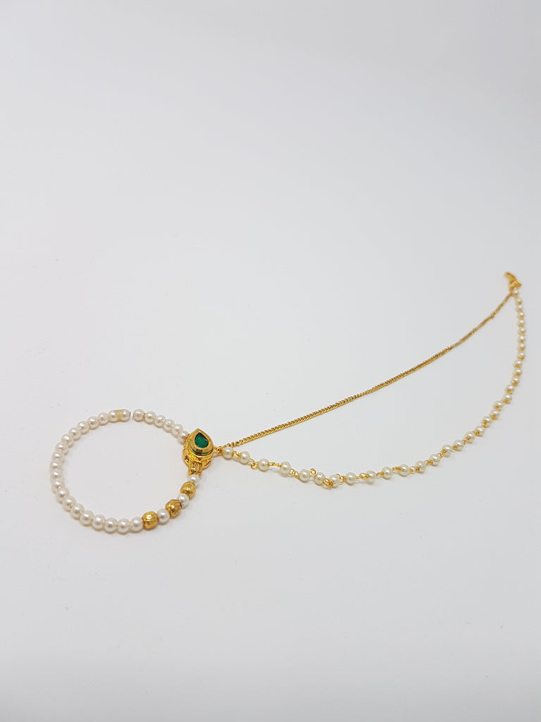Large Double Chained Pearl Nath