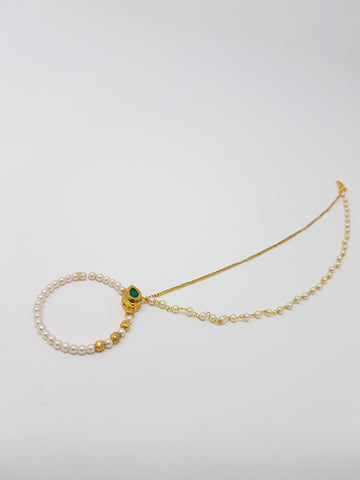 Image of Large Double Chained Pearl Nath