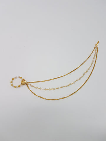 Image of Small 3 Layered Pearl Clip-on Nath