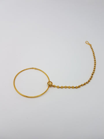 Image of Simple Large Pearl Chained Nath