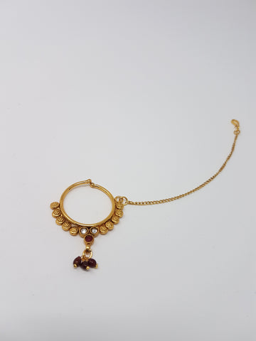 Image of Polki Stone Clip-on Nath