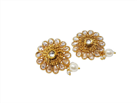 Image of Raindrop Polki Studs