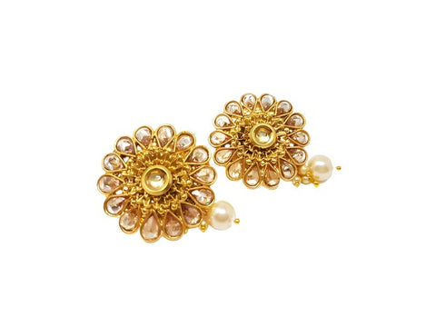 Image of Raindrop Polki Studs