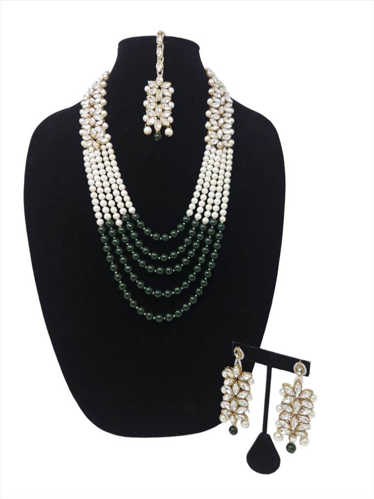 Emerald Green Moti Set