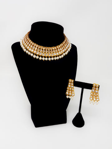 Image of Polki Moti Choker Set