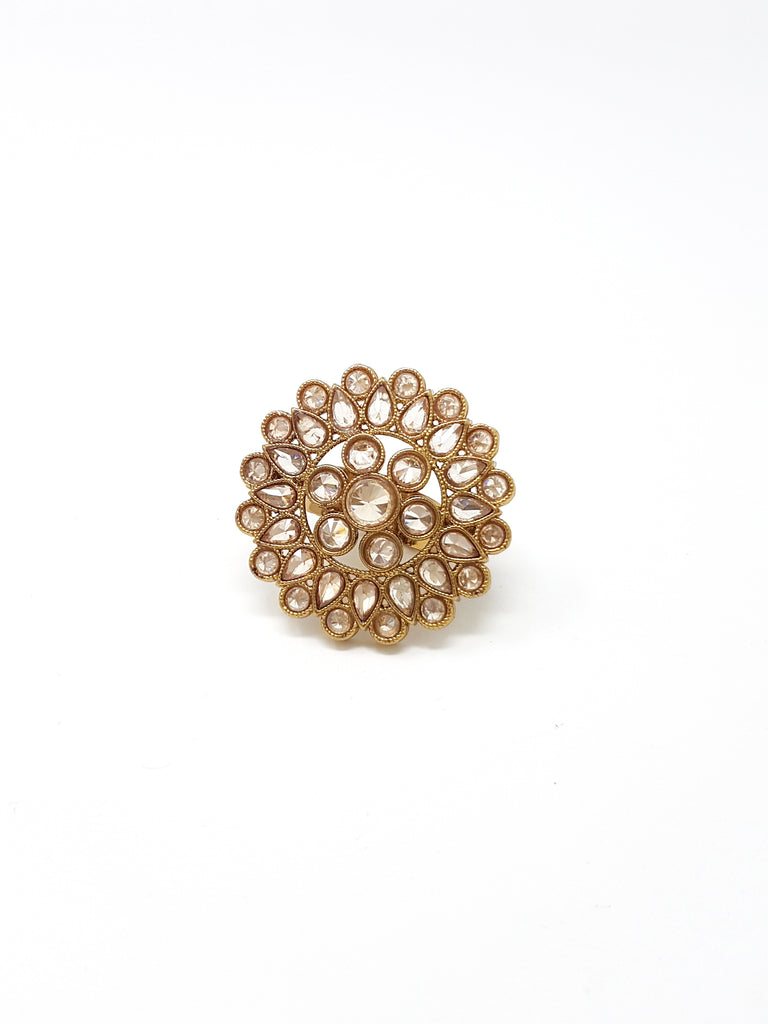 Adjustable Polki Ring