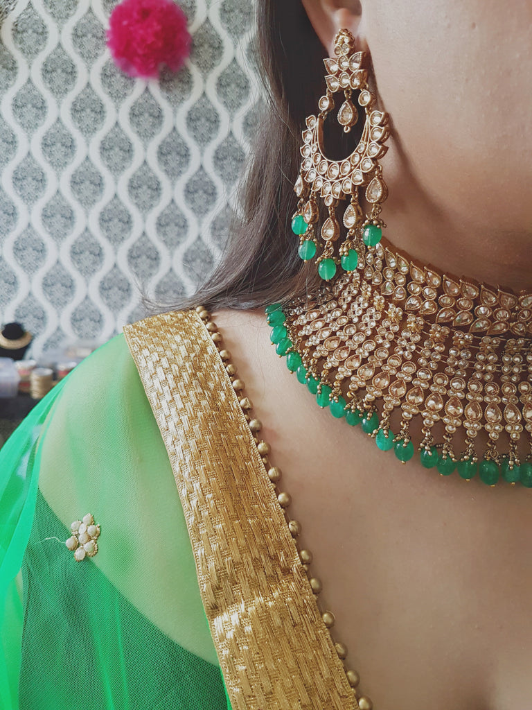 Emerald Green Bridal Set