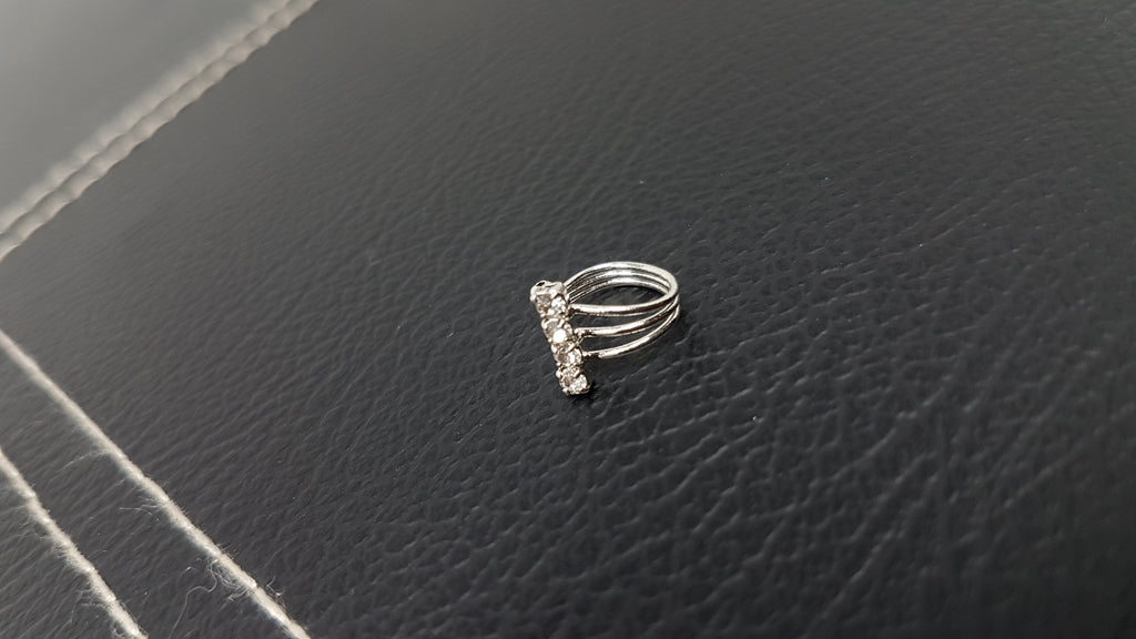 Silver clip on nose ring
