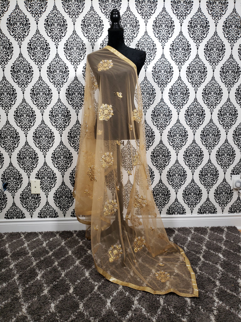 Gold Net Dupatta