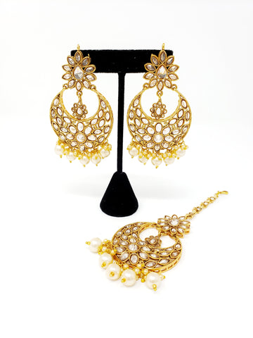 Image of Polki Earring Tikka Set