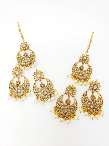 Image of Polki Earring Tikka Set