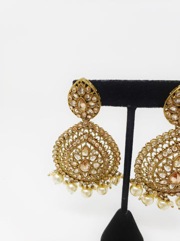Image of Polki Earrings & Tikka