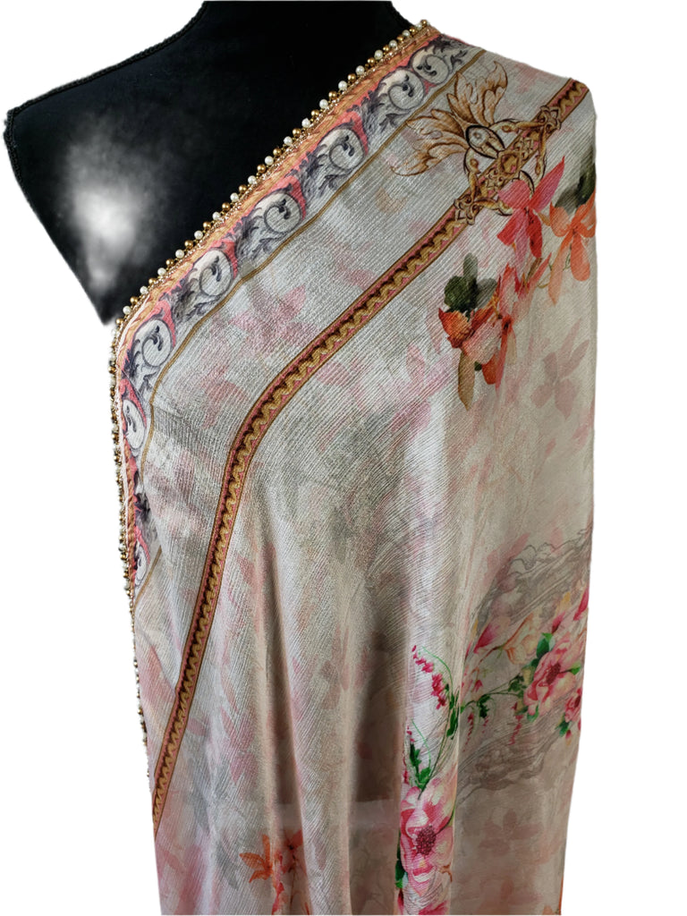 Coral Printed Dupatta