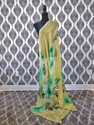 Yellow & Teal Dupatta