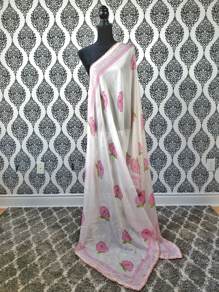 Pink Peony Dupatta