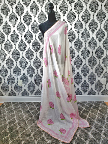Image of Pink Peony Dupatta