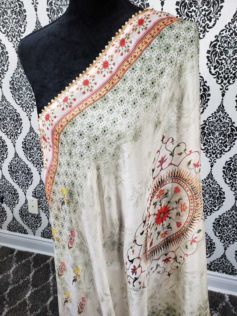 Off White Intricate Dupatta