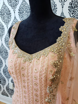 Peach Sharara Suit