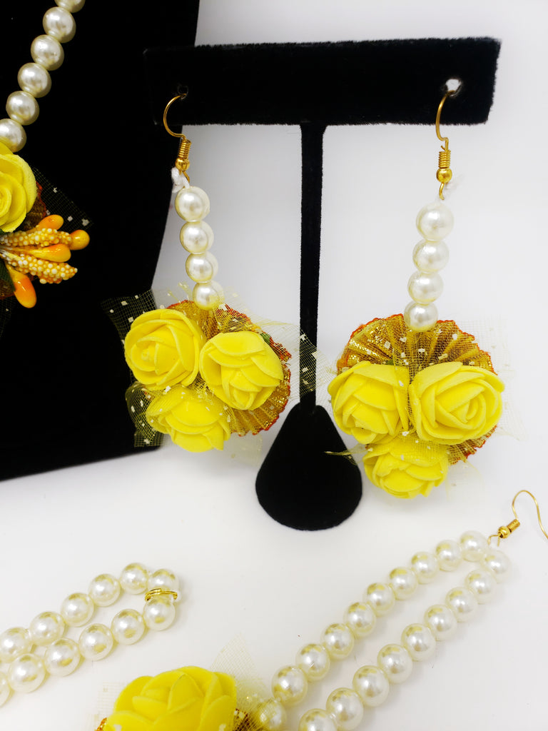 Yellow Flower Jewelry Set