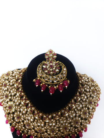 Image of Plum/Red Antique Bridal Set