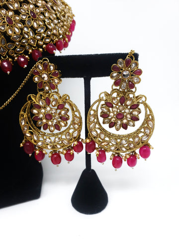 Image of Plum/Red Antique Bridal Set