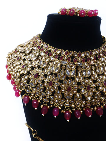 Image of Plum/Red Antique Bridal Set