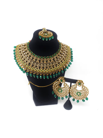 Image of Emerald Green Antique Bridal Set